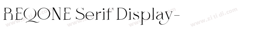 REQONE Serif Display字体转换